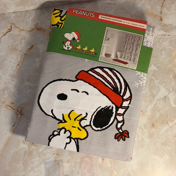 Peanuts Bath Peanuts Snoopy Christmas Shower Curtain Poshmark
